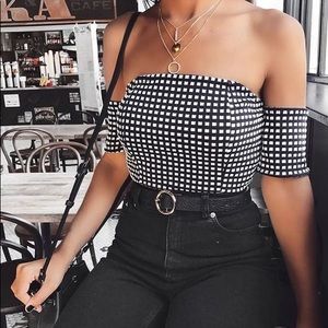 Off the Shoulder Peplum Top